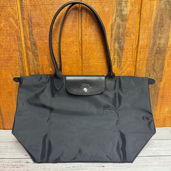 Longchamp Handbags - Longchamp Le Pliage “Green” Large Nylon Tote Bag - Black